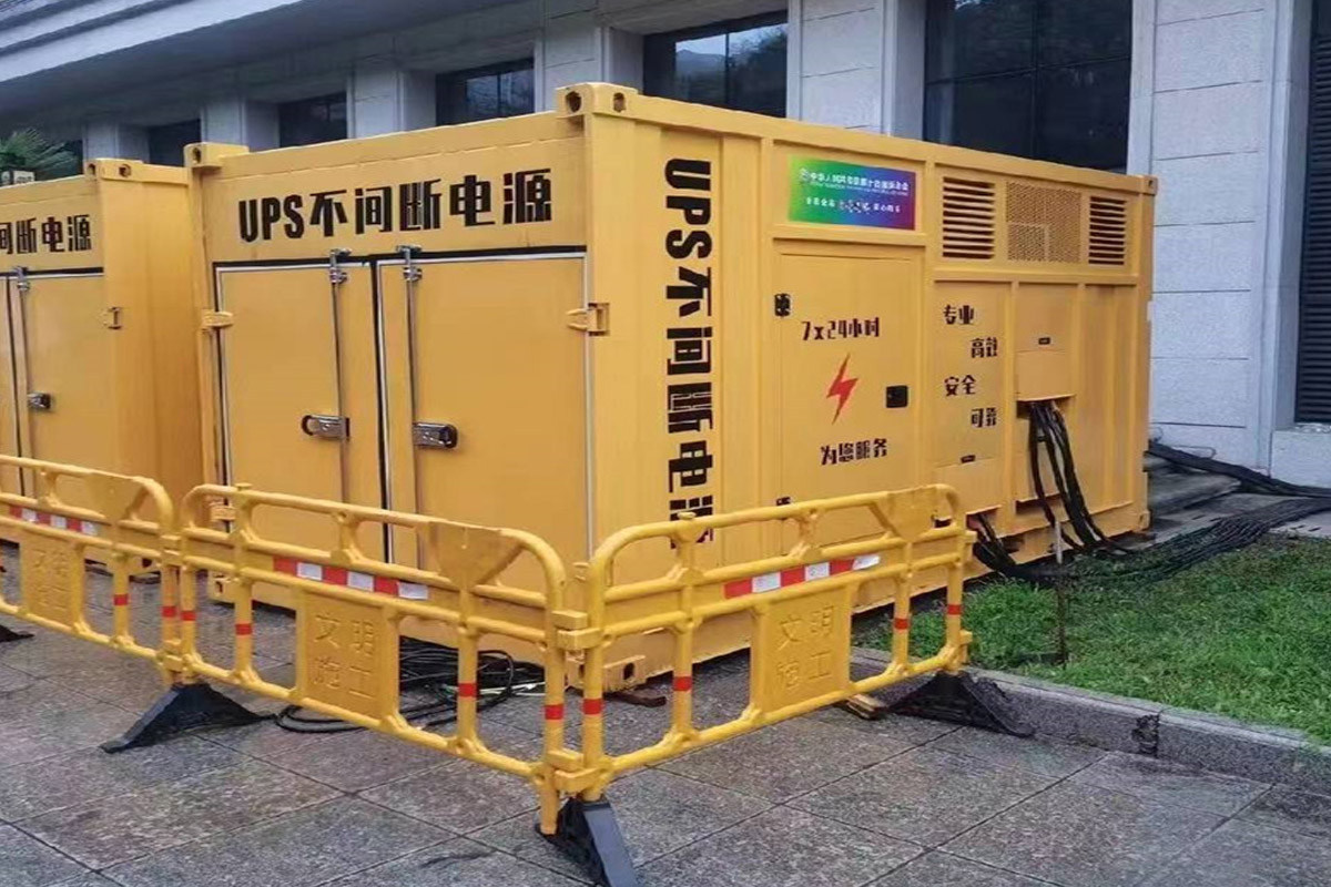 威海发电机租赁施工现场