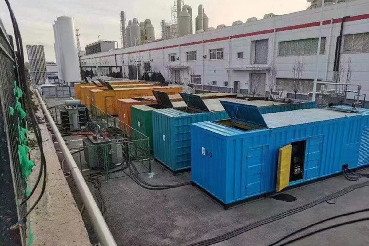 威海发电机租赁施工现场